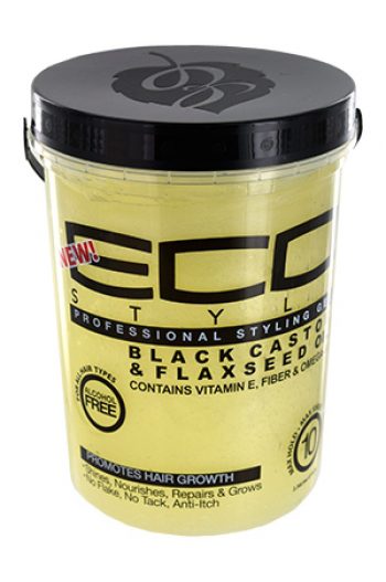 ECO STYLE STYLING GEL BLACK CASTOR & FLAXSEED OIL 5LBS